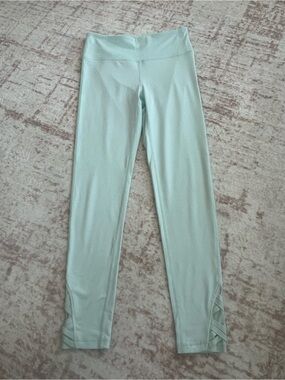 Women’s Light Mint Active Leggings with Crisscross Ankle Detail